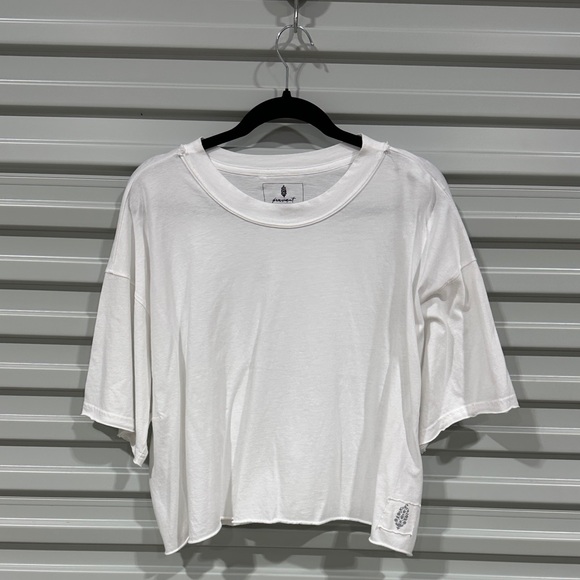 FP Movement by Free People Tops - FP Movement by Free People Relaxed White Boxy Short-Sleeve Tee